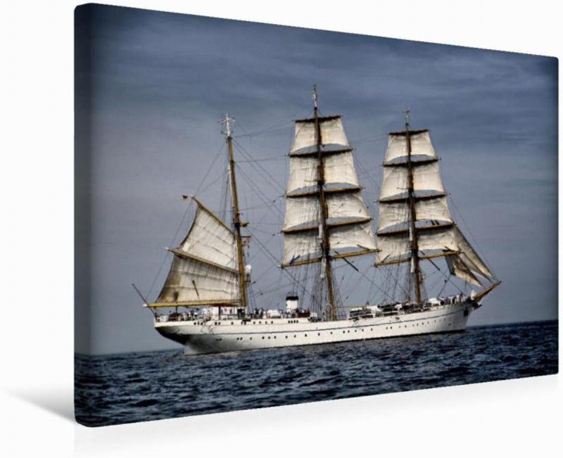 Premium Textil-Leinwand 45 x 30 cm Quer-Format Gorch Fock | Wandbild, HD-Bild auf Keilrahmen, Fertig