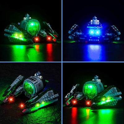 LocoLee Licht Set Kompatibel mit Lego Yodas Jedi Starfighter 75360, Nur Lichter Set - Kein Modell, L