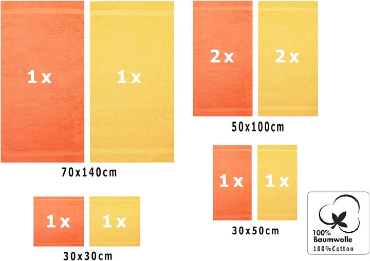 Betz 10-TLG. Handtuch-Set Classic 100% Baumwolle 2 Duschtücher 4 Handtücher 2 Gästetücher 2 Seiftüch