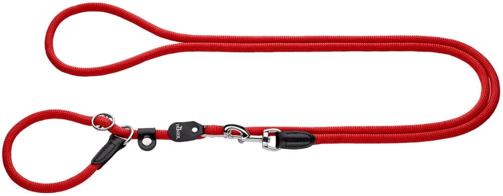 HUNTER Freestyle Retrieverleine, Tau, mit integrierter Halsung, robust, wetterfest, 1,0/260 cm, schw