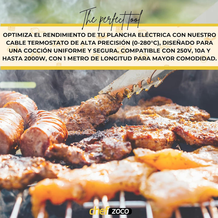 Kabel für Grillplatte, Thermostatkabel für Elektrobügeleisen, Thermostatstecker für Küche, elektrisc