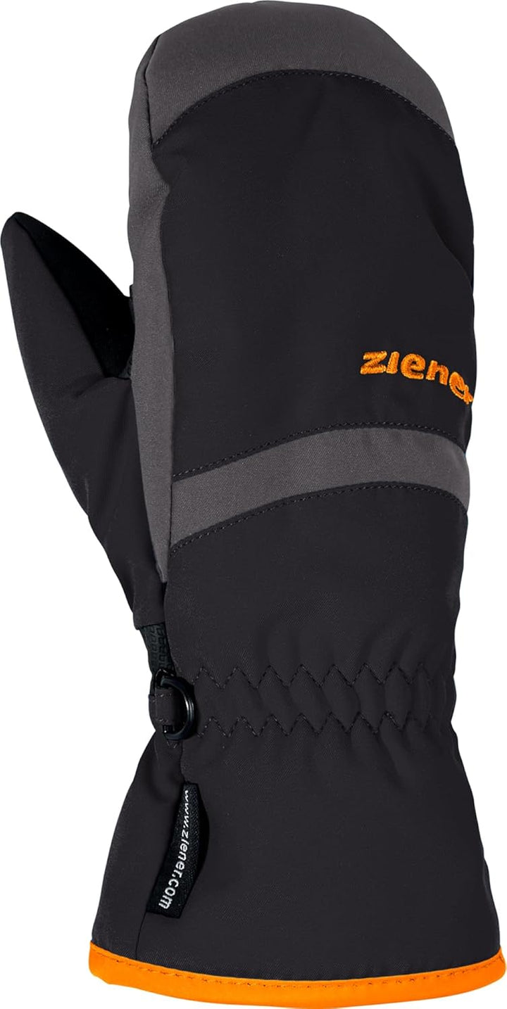 Ziener Kinder LEJANOS AS Ski-Handschuhe/Wintersport | Wasserdicht, Atmungsaktiv 3 black/graphite, 3