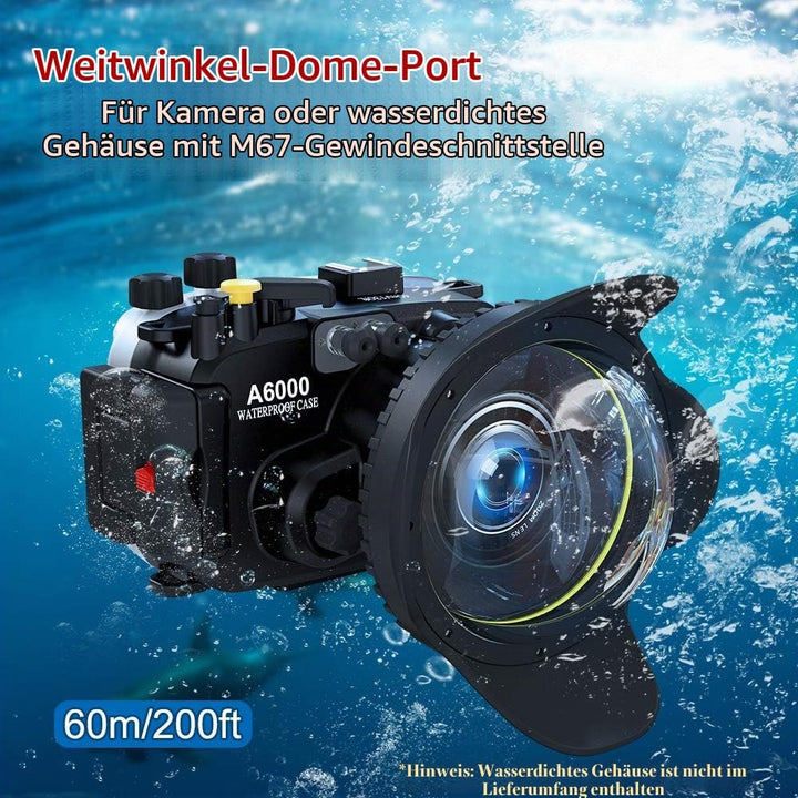 Sea Frogs 67mm Kuppelhafen Dome Port Objektivzubehör für wasserdichtes Unterwassergehäuse