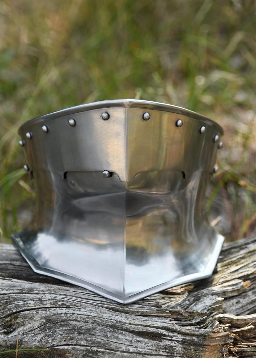 Ulfberth Halsberge - handgefertigt aus 1,6 mm Stahl Helmbart - Schaukampftauglich