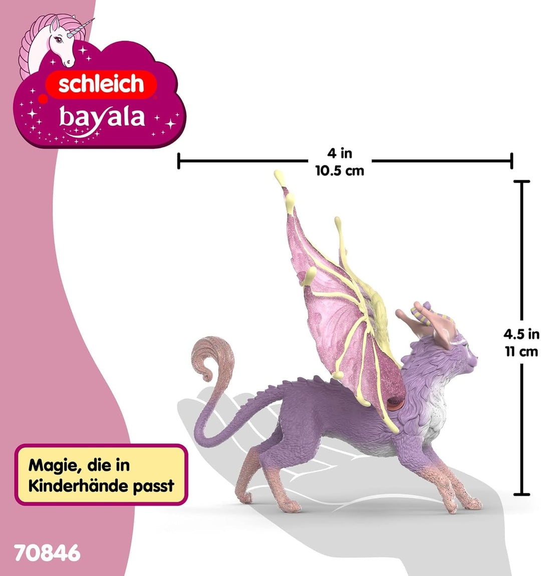 Schleich BAYALA | Geflügelter Katzendrache 70846 | Fantastische Figur mit beweglichen Flügeln | Gesc