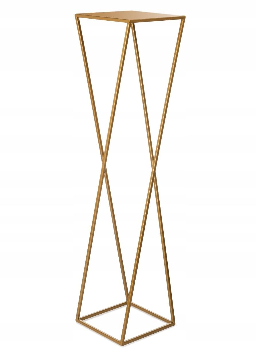 HowHomely Blumenständer Metall Golden 100 cm Hoch - Solider und Robuster Blumenhocker Metall - Pflan
