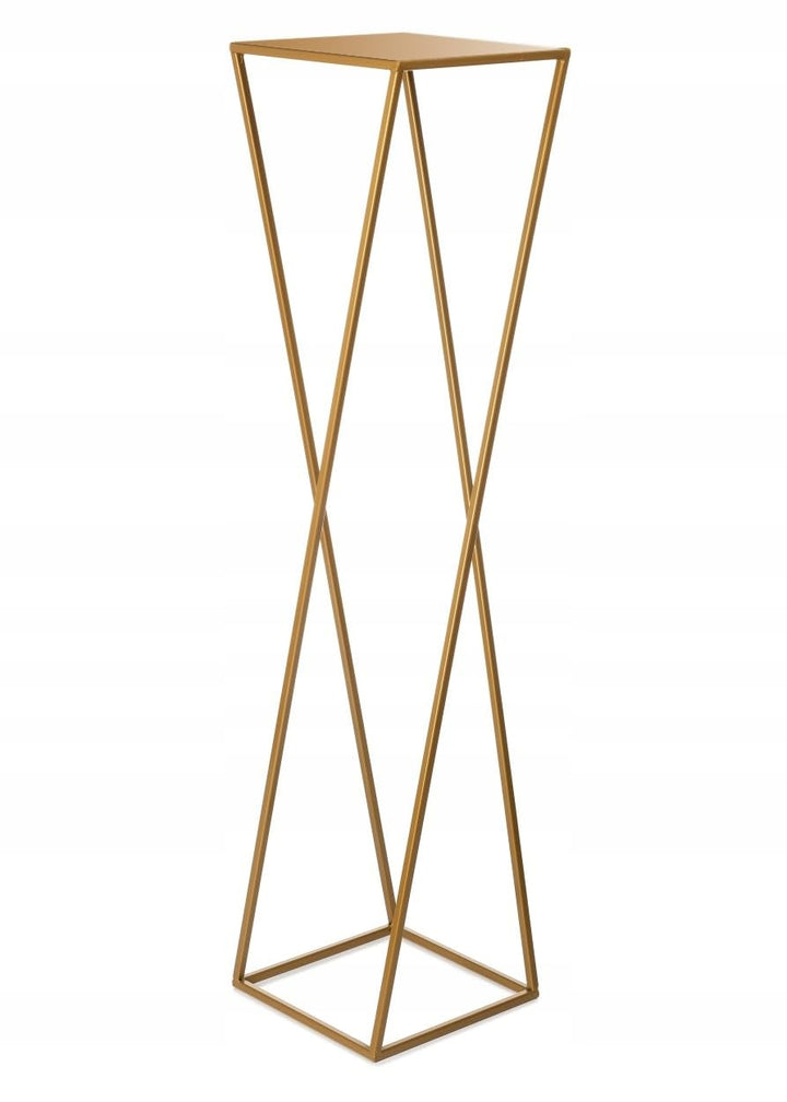 HowHomely Blumenständer Metall Golden 100 cm Hoch - Solider und Robuster Blumenhocker Metall - Pflan