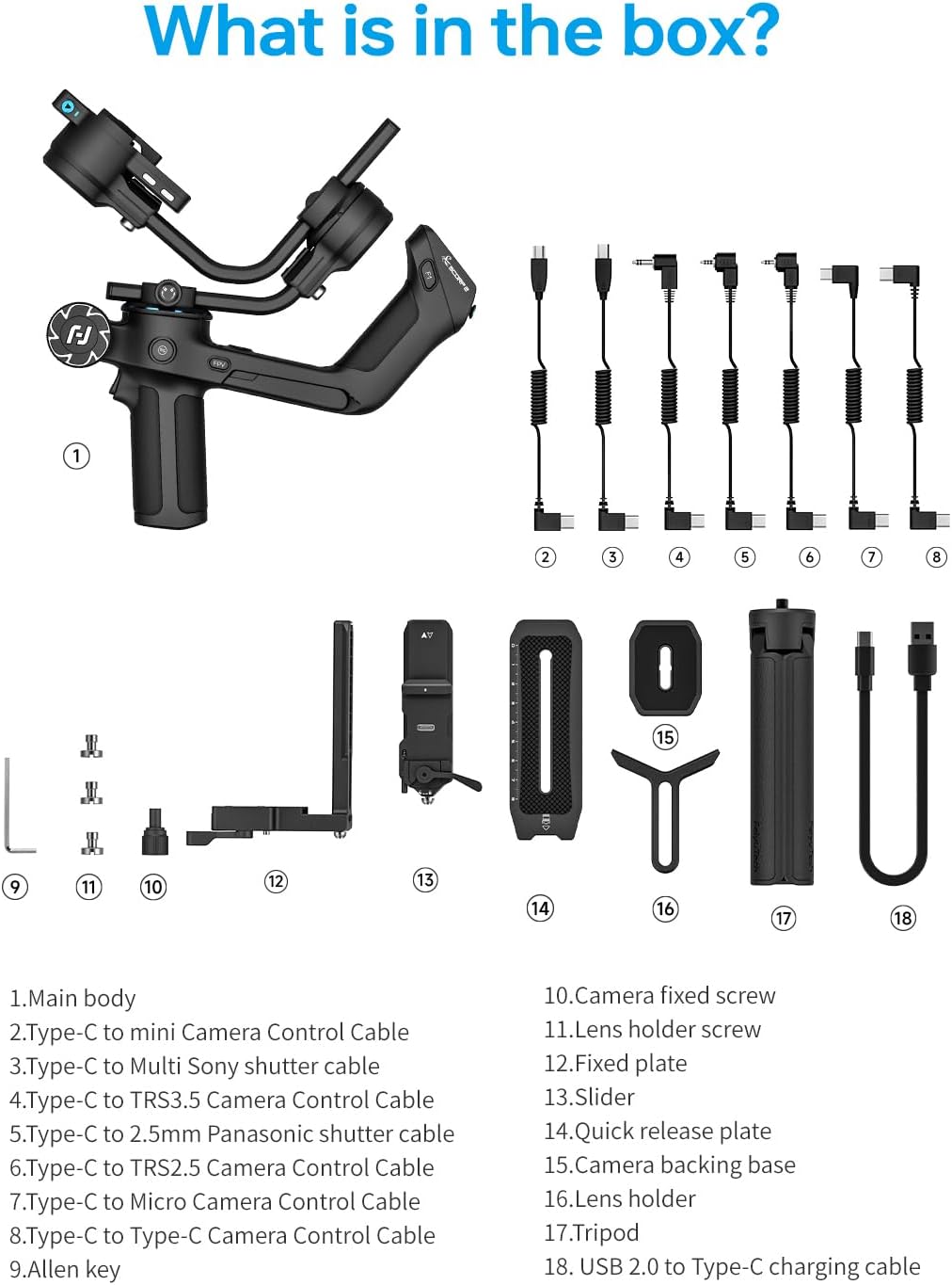 Feiyu SCORP 2 [Offiziell] DSLR Kamera Stabilisator Gimbal für Canon/Sony/Panasonic/Nikon/Fujifilm, 2
