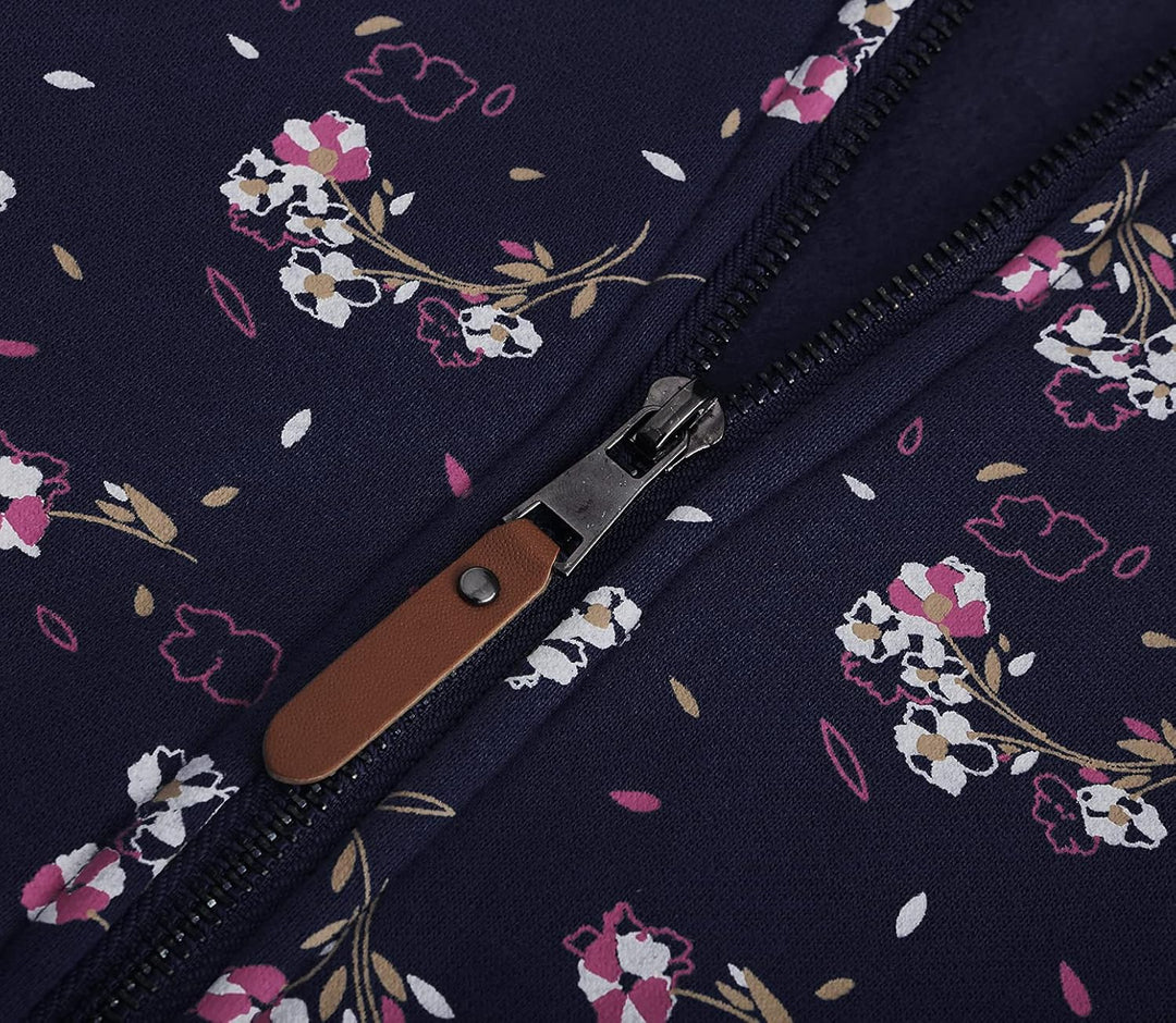 TrendiMax Damen Sweatjacke Kapuzenpullover Zip Hoodie Jacke mit Kapuze Winter Sweatshirt Kapuzenjack