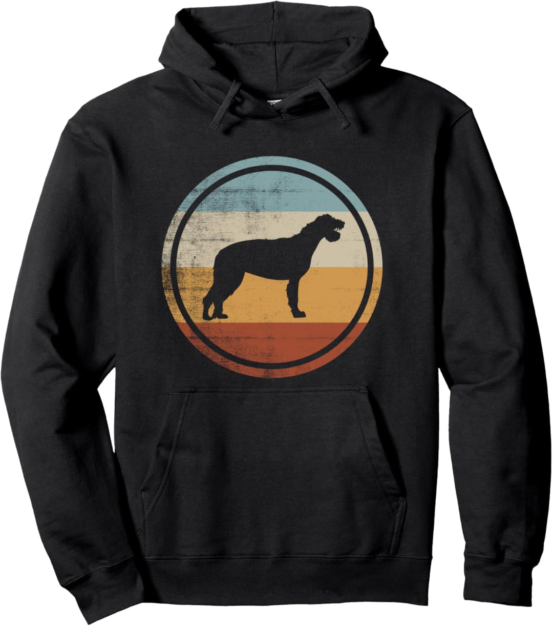 Retro Vintage Design Hund Irish Wolfhound Irischer Wolfshund Pullover Hoodie