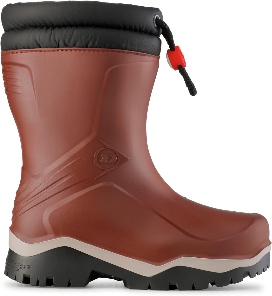 DUNLOP Protective Footwear Kids Blizzard, gefütterte Kinder Gummistiefel 24 EU Burgundy, Burgundy 24