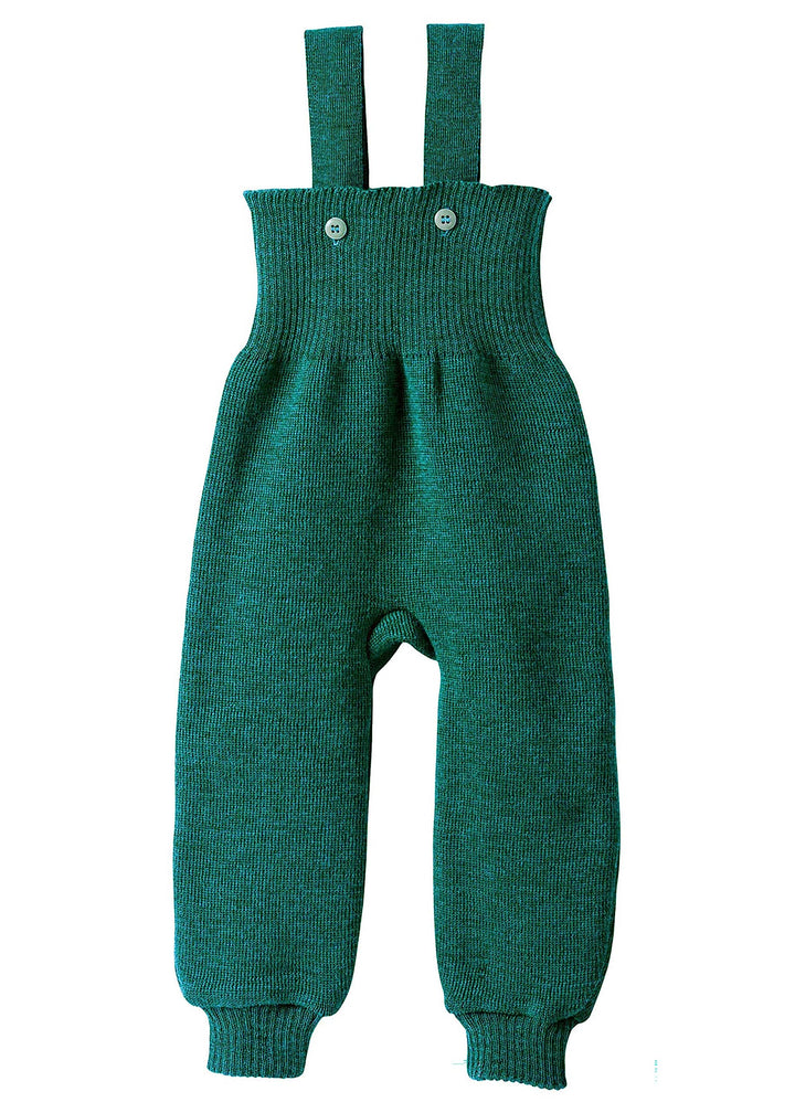 Disana STRICK-TRÄGERHOSE, mit hohem Bund | 100% Bio-Merinowolle GOTS, IVN Best | Newborn Baby Kleink