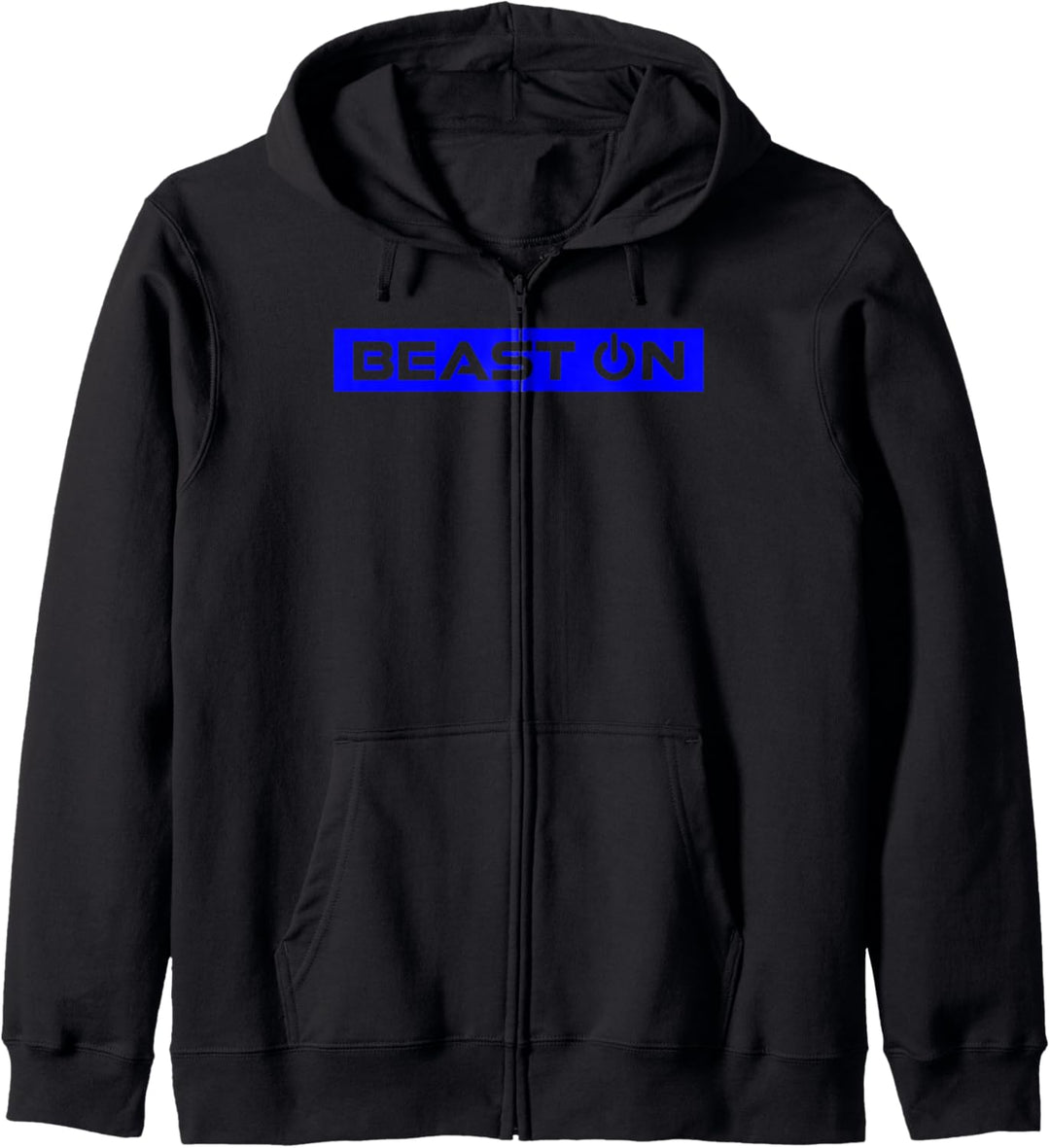 Beast ON Blau Gym Fitness Workout Gym Spruch Motivation Blau Kapuzenjacke