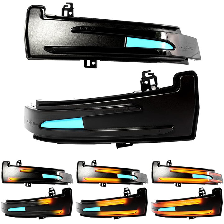 LIGHTDELUX Ersatz für LED Spiegelblinker Blinkleuchte Dynamisch Links Rechts Laufblinker mit Zulassu