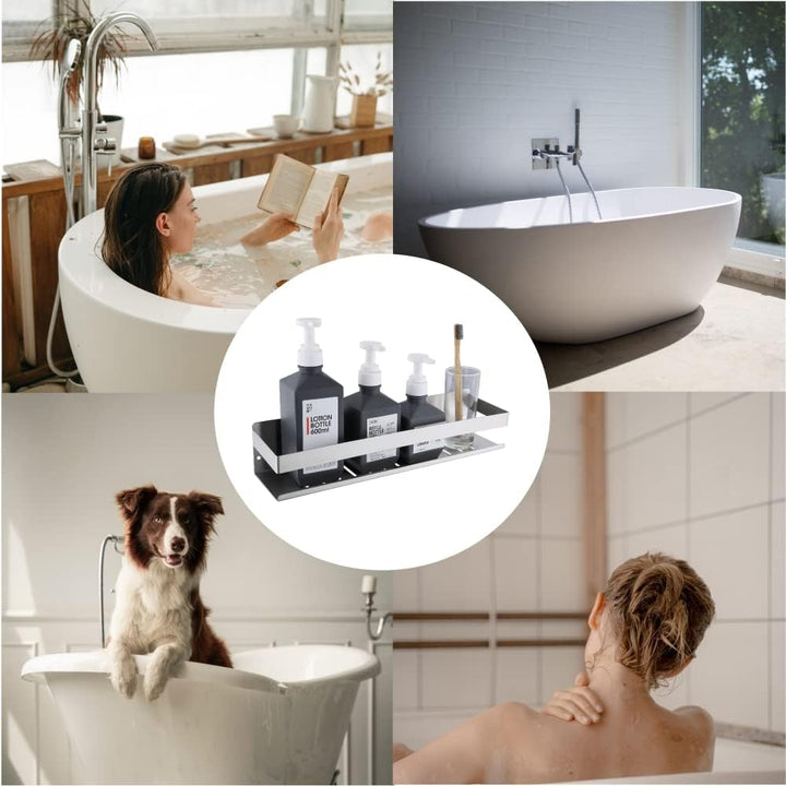 Duschregal Ohne Bohren Badregal Duschablage Wandregal Edelstahl Duschkorb Badezimmer Regal Dusche Ab