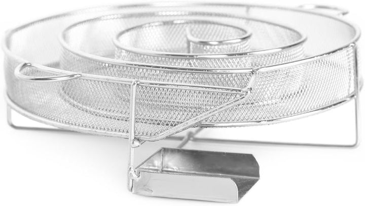 Wiltec BBQ Räucherschnecke aus Edelstahl 16x4,5cm, Brennzeit bis zu 8 h, Kaltraucherzeuger Kaltrauch