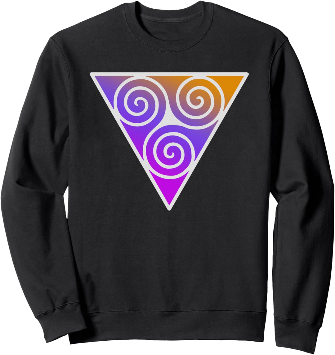 Celtic Symbol - Triskele - Triple Spiral In Triangle 6 Sweatshirt