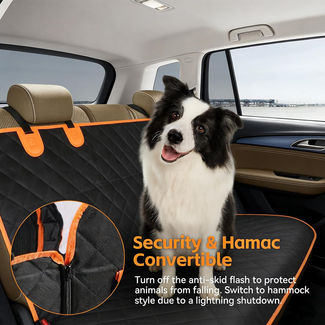Hundedecke für Auto Rückbank, Rücksitz mit Seitenschutz und Sichtfenster, Autoschondecke Hund Rücksi