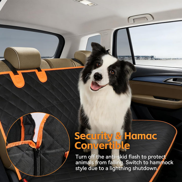 Hundedecke für Auto Rückbank, Rücksitz mit Seitenschutz und Sichtfenster, Autoschondecke Hund Rücksi