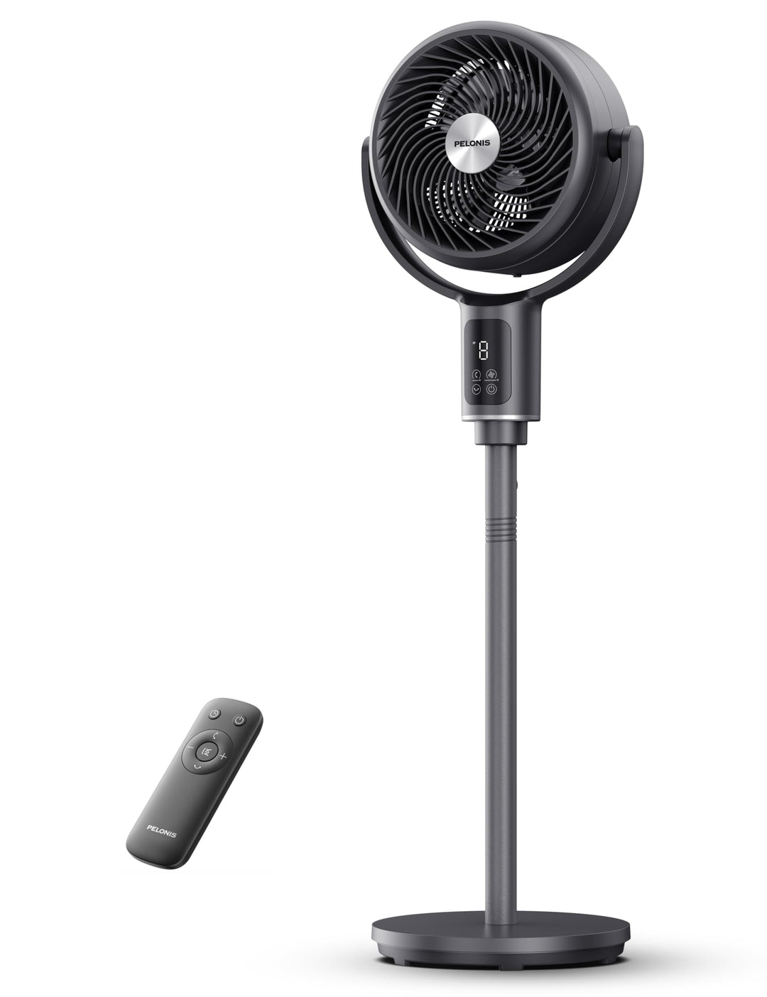 Pelonis Turmventilator mit Fernbedienung, 20dB Leiser Standventilator, 9 Stufen & 9H Timer, Höhenver