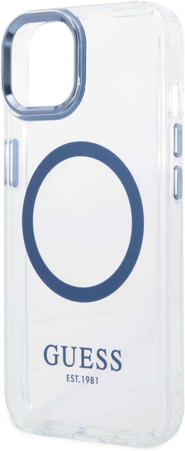 GUESS GUHMP14MHTRMB Hülle für iPhone 14 Plus 6,7" blau Hard case Metal Outline
