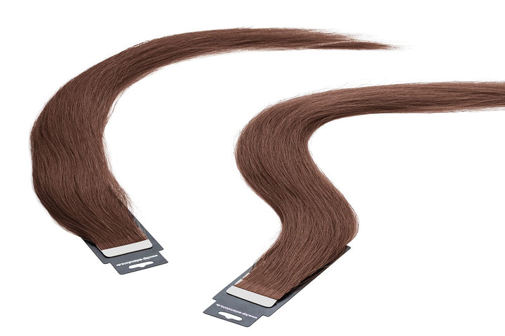 Tape In Extensions 50 cm Virgin Echthaar 10er Set Kastanienbraun 50 cm #6 kastanienbraun, 50 cm #6 k