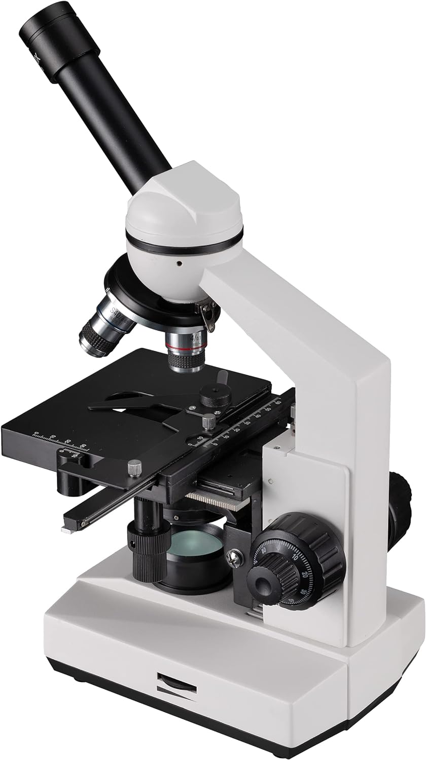 Bresser biologisches Durchlicht-Mikroskop, Erudit Basic Mono 40x-400x, Grob- und Feinfokussierung, s