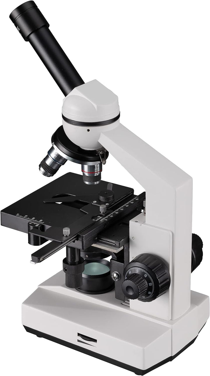 Bresser biologisches Durchlicht-Mikroskop, Erudit Basic Mono 40x-400x, Grob- und Feinfokussierung, s
