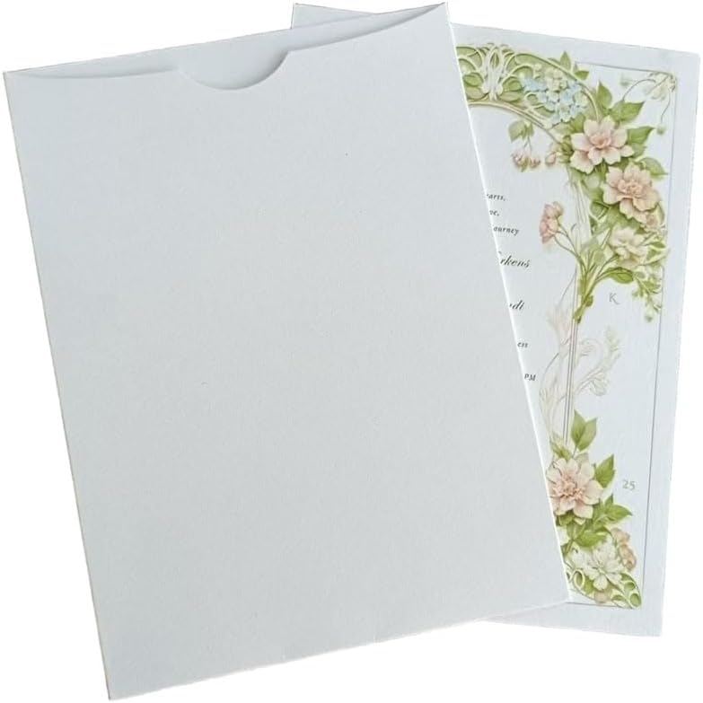 Elfenbeinfarbener Umschlag für Hochzeitskarten, 5x7 Zoll, 25 Stück, Elfenbein