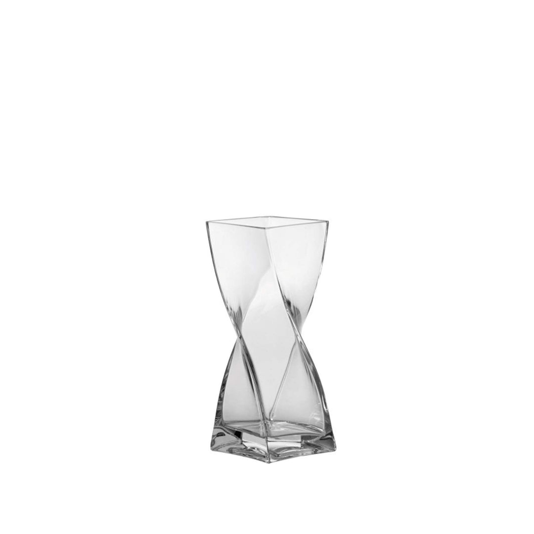 Leonardo Volare Vase, geschwungene dynamisch geformte Blumenwase mit massivem Eisboden, handgefertig