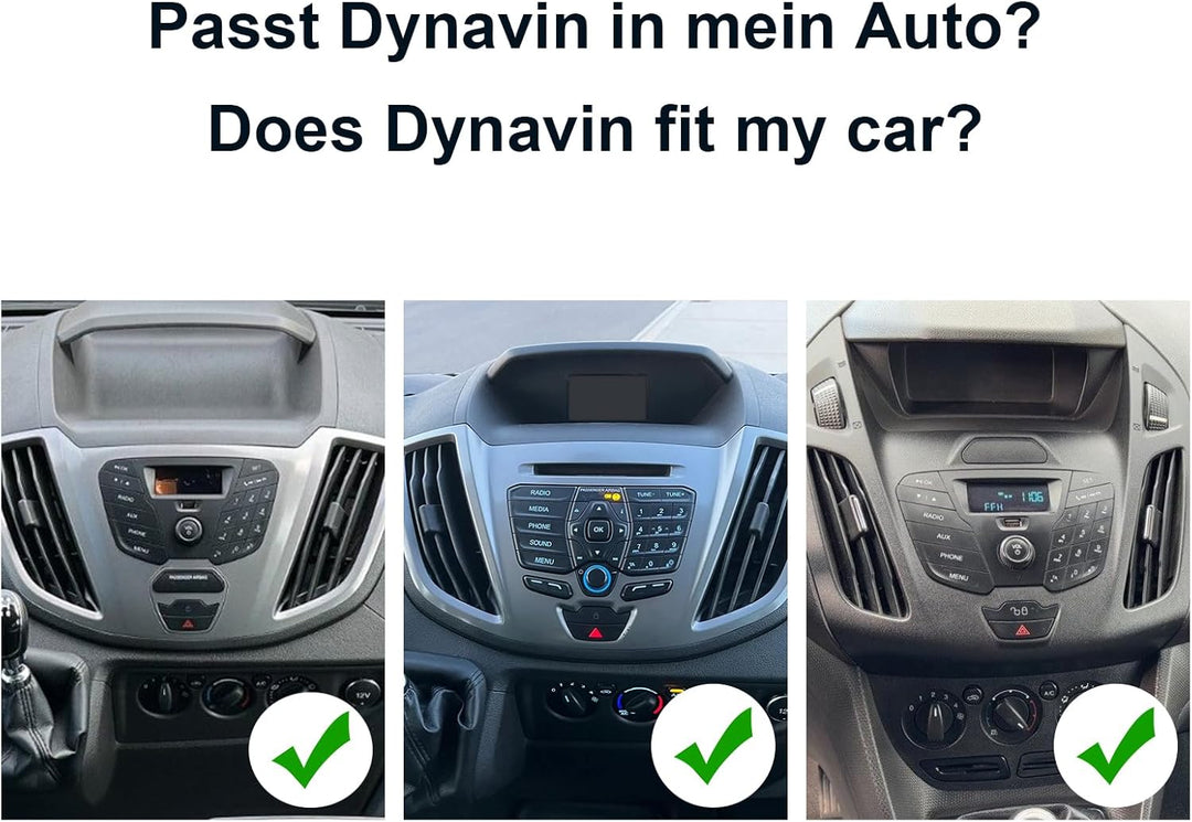 DYNAVIN Android Autoradio Navi für Ford Transit Custom Connect Courier 2014-2018: 10,1 Zoll Radio mi