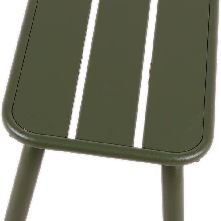 MaximaVida Gartenbank Max aus Metall 120 cm olivgrün - ohne Rückenlehne 120 x 35 x 45 cm Olivgrün, 1