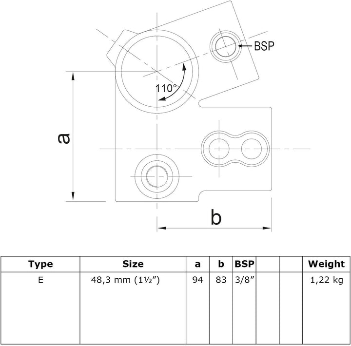 Rohrverbinder Typ 85 Traufenbogen Ø 48,3 mm Typ 85 Traufenbogen Ø 48,3 mm Silber, Typ 85 Traufenboge