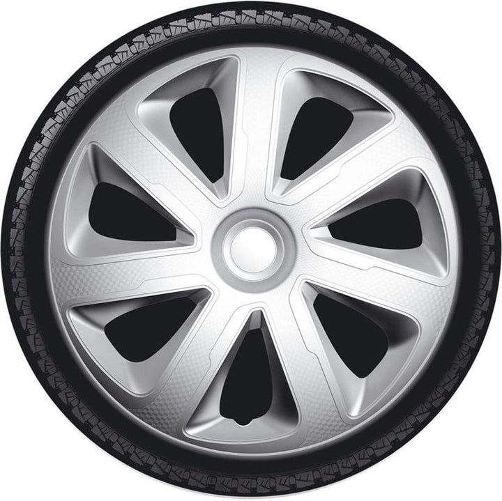 AutoStyle 15" Zoll Radkappe Satz silber/carbon PP 5305S Radzierblenden Radblende 15-inch Silber Karb