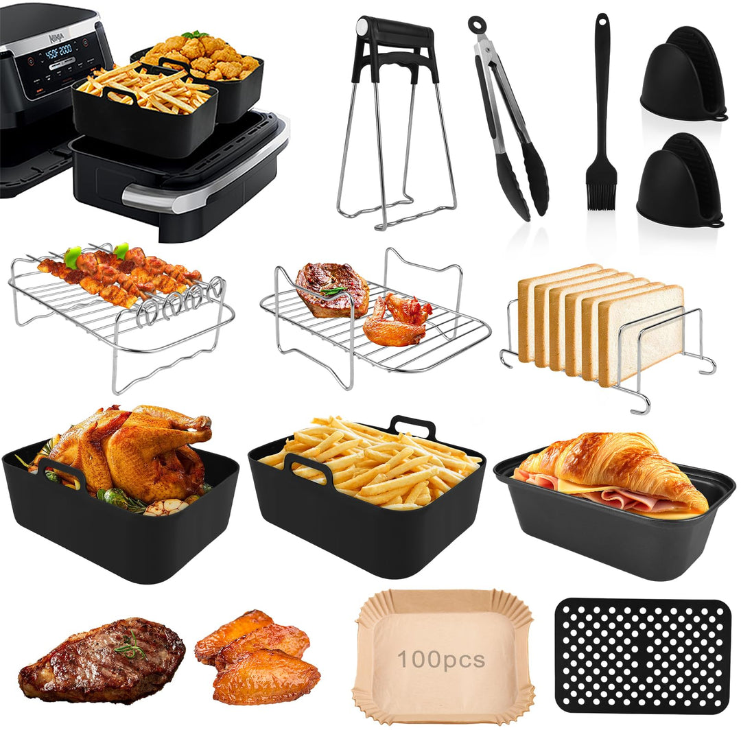 Ninja Airfryer Zubehör Ninja Heissluftfritteuse Zubehör 13 Stück Airfryer Silikonform,Airfryer Zubeh