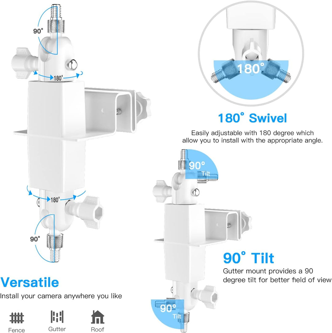 HOLACA 2-in-1 Universal-Dachrinnenhalterung Kamera Halterung Kompatibel mit Spotlight Kamera Plus/Pr