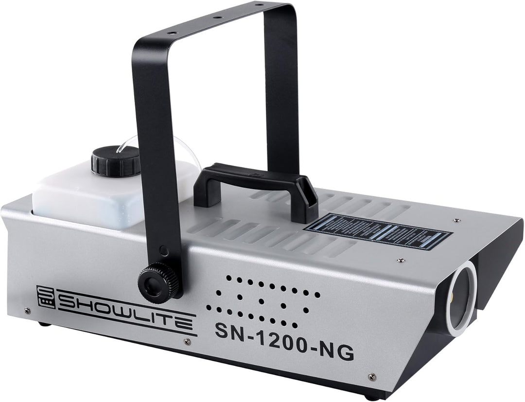 Showlite SN-1200 Nebelmaschine Set (1200 Watt, 350m³ Nebelausstoss/min, 7 Min. Aufwärmzeit, Kabel- u