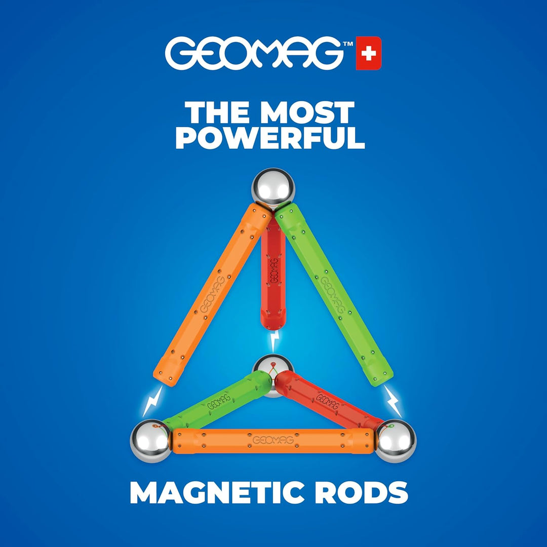 Geomag - Supercolor Magnetic Constructions for Kids, Magnetic Toy, Green Collection 100% Recycled Pl