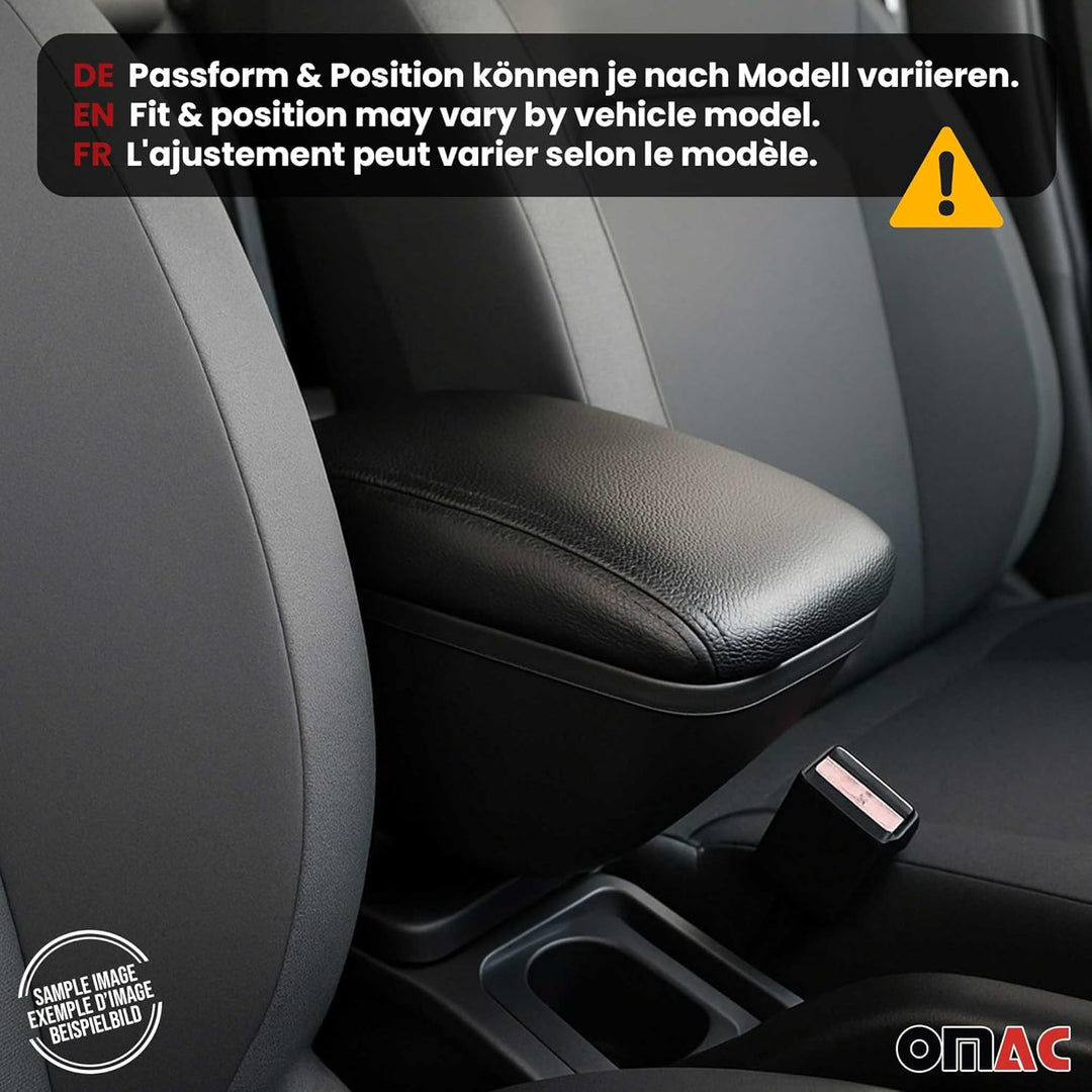 Mittelarmlehne Armlehne kompatibel mit Hyundai i20 2 GB 2014-2020 Mittelkonsole Schwarz 1x