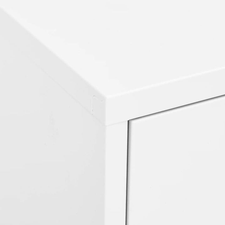 Homvdxl Aufbewahrungsschrank aus Metall mit 2 Schubladen, Aktenschrank mit 2 Türen und Regalen, 80x3