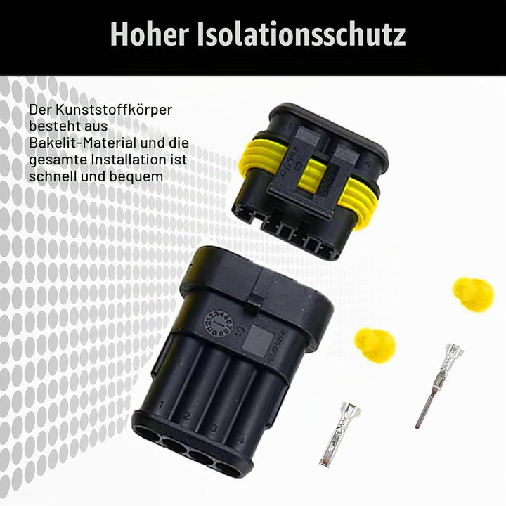 KFZ Stecker KFZ Kabel Steckverbinder: YIDM 352 Stück Wasserdichte KFZ Kabel Steckverbinder+Crimper Z