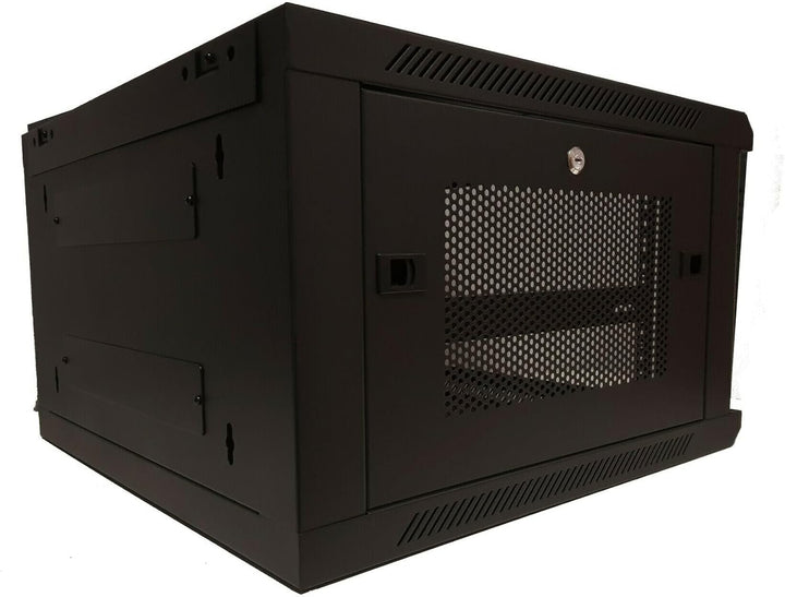 DSIT 6HE Serverschrank - 19 Zoll Wandgehäuse mit Glastür und Perforierte Seitenwände (BxTxH) 600 x 6