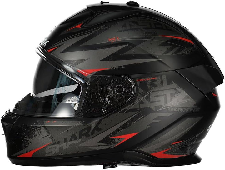 SHARK, Integralhelme motorrad D-SKWAL 3 BLAST-R mat black anthracite red KAR, XXL