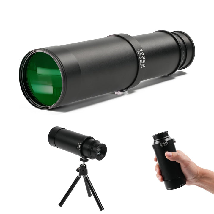 Monokulares Teleskop, Monokular 10x50 - Hochauflösendes Monokular für Erwachsene mit FMC-Objektiv, M