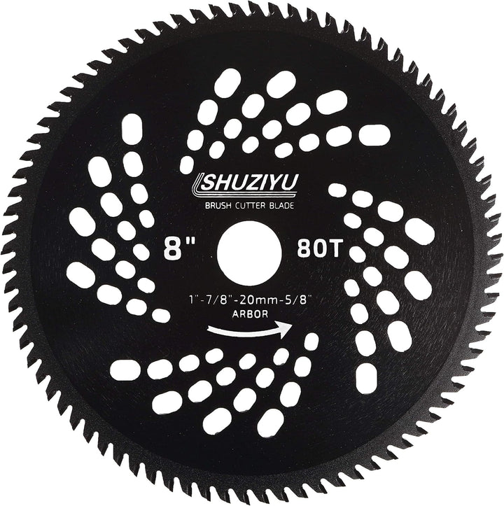 LSHUZIYU 205mm-20T+80T, 2 Stück, 25.4mm Dorn mit Adapter 22.23-20-16mm, Freischneiderklinge, Freisch