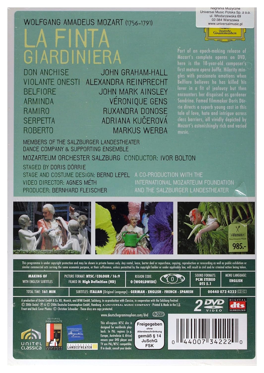 Mozart, Wolfgang Amadeus - La Finta Giardiniera [2 DVDs], DVD