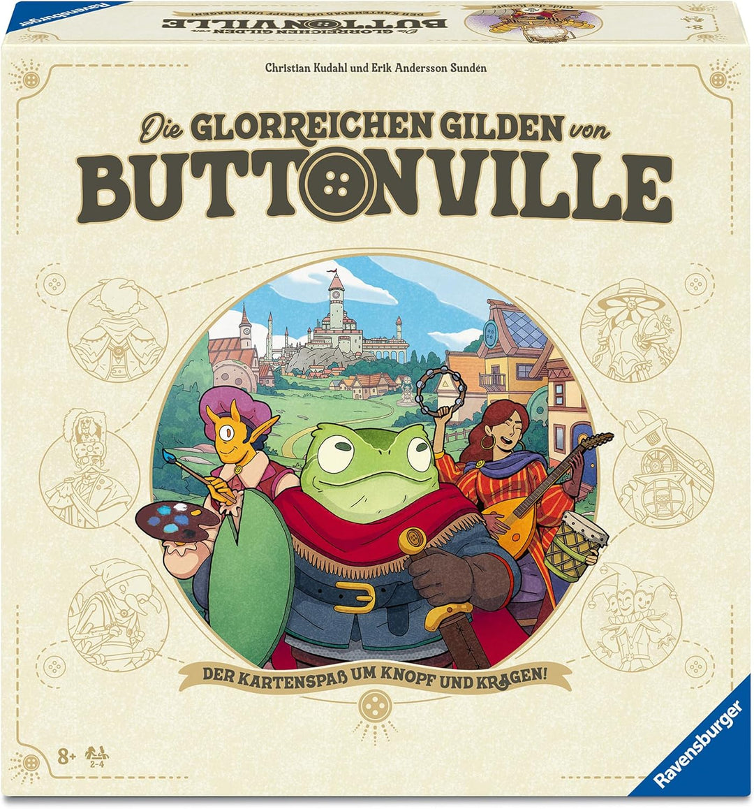 Ravensburger 24783 - Die glorreichen Gilden von Buttonville - Kartenspiel, Gesellschaftsspiel für Fr