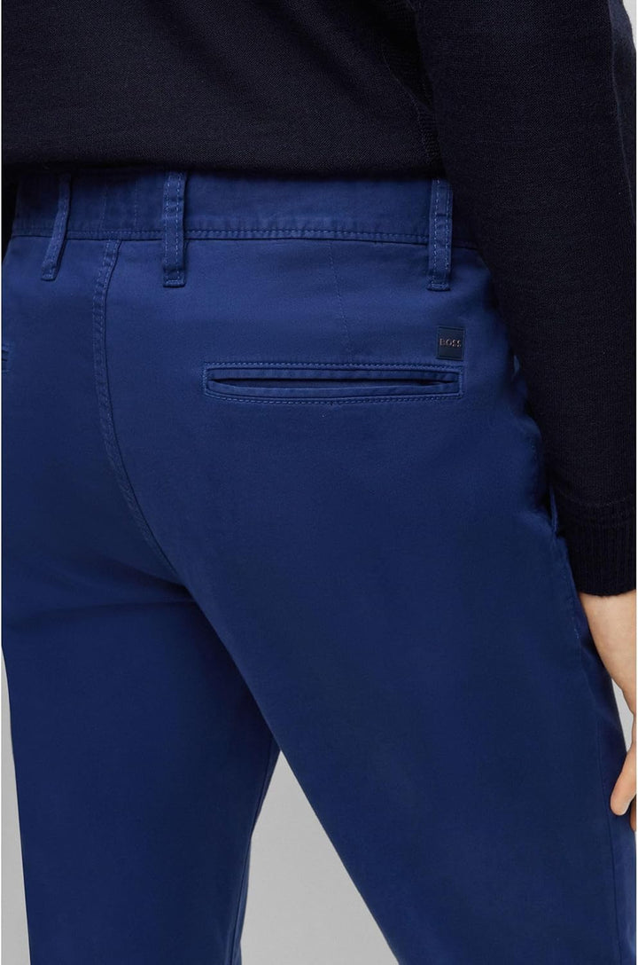 BOSS Herren Schino-Taber-1 D Tapered-Fit Chino aus überfärbtem Baumwoll-Satin mit Elasthan-Anteil Du