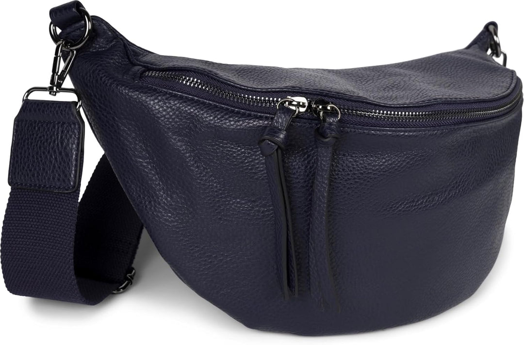 styleBREAKER Damen Halbmond Crossbody Schultertasche, abnehmbarer verstellbarer Schultergurt, Einfar