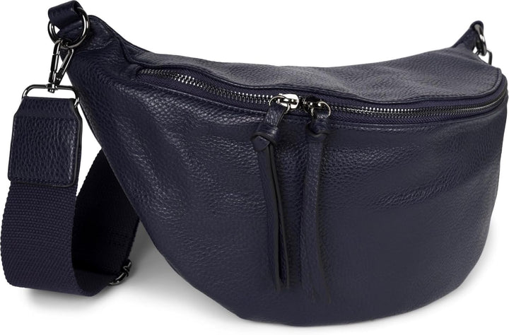 styleBREAKER Damen Halbmond Crossbody Schultertasche, abnehmbarer verstellbarer Schultergurt, Einfar